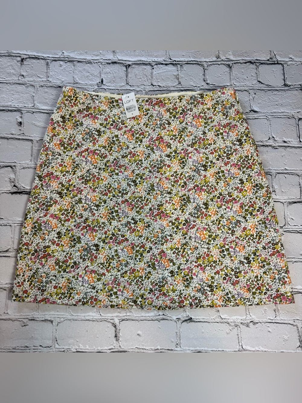Loft Ann Taylor NWOT Eyelet Lace Dainty Floral Mini Skirt Cottagecore Size 8